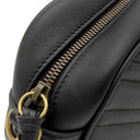 グッチ GUCCI GGマーモント スモール カメラバッグ 447632 ブラック レザー シェブロンキルティングレザー ショルダーバッグ ヴィンテージ金具 黒 ショルダー キルティング
