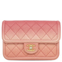 シャネル CHANEL サンセット オン ザ シー ピンク系 キャビアスキン ウエストバッグ マットゴールド金具 ピンクグラデーション