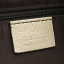 グッチ GUCCI GG アビー 130736 ベージュ×ホワイト GGキャンバス レザー ハンドバッグ シルバー金具 白 トート