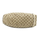グッチ GUCCI GG アビー 130736 ベージュ×ホワイト GGキャンバス レザー ハンドバッグ シルバー金具 白 トート
