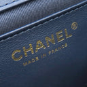 シャネル CHANEL ミニ マトラッセ チェーンバッグ ブルーデニム デニム レザー ショルダーバッグ ヴィンテージ金具 ココマーク グラデーション