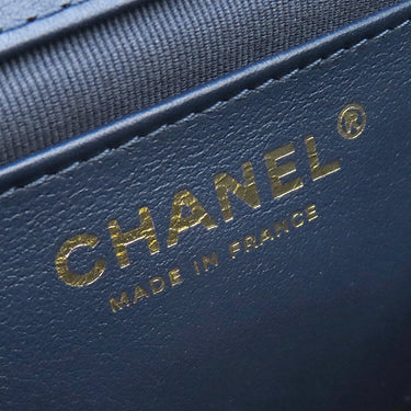 シャネル CHANEL ミニ マトラッセ チェーンバッグ ブルーデニム デニム レザー ショルダーバッグ ヴィンテージ金具 ココマーク グラデーション