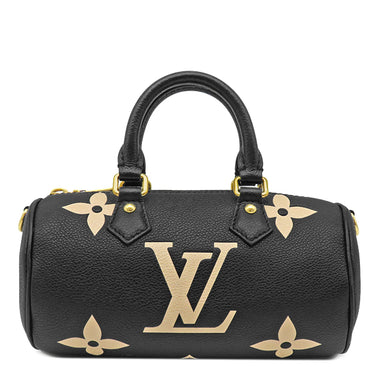 ルイヴィトン LOUIS VUITTON パピヨン BB M45980 ブラック×ベージュ モノグラムアンプラント バイカラーモノグラムアンプラント ショルダーバッグ ゴールド金具 ハンドバッグ ショルダー
