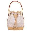 ルイヴィトン LOUIS VUITTON ナノ ノエ M82427 ピンク レザー モノグラムラミネーテッドジャカード 2WAYバッグ ゴールド金具 メタリック 巾着バッグ