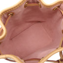 ルイヴィトン LOUIS VUITTON ナノ ノエ M82427 ピンク レザー モノグラムラミネーテッドジャカード 2WAYバッグ ゴールド金具 メタリック 巾着バッグ