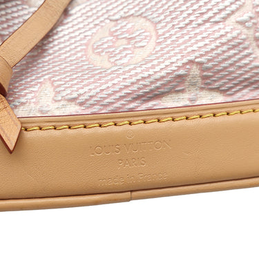 ルイヴィトン LOUIS VUITTON ナノ ノエ M82427 ピンク レザー モノグラムラミネーテッドジャカード 2WAYバッグ ゴールド金具 メタリック 巾着バッグ