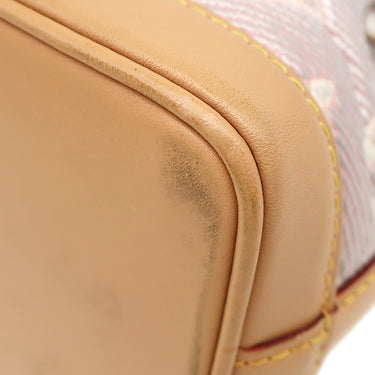 ルイヴィトン LOUIS VUITTON ナノ ノエ M82427 ピンク レザー モノグラムラミネーテッドジャカード 2WAYバッグ ゴールド金具 メタリック 巾着バッグ