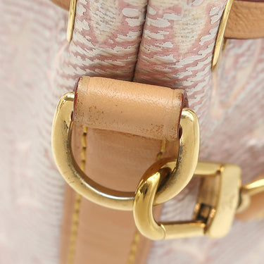 ルイヴィトン LOUIS VUITTON ナノ ノエ M82427 ピンク レザー モノグラムラミネーテッドジャカード 2WAYバッグ ゴールド金具 メタリック 巾着バッグ