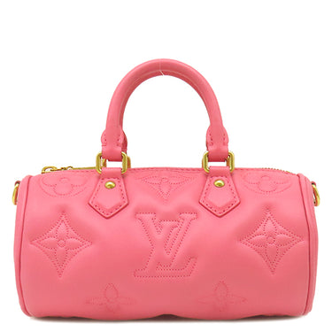 ルイヴィトン LOUIS VUITTON パピヨン BB M59826 ドラゴンフルーツ レザー バブルグラムレザー 2WAYバッグ ゴールド金具 ピンク チェーンショルダー 3WAY