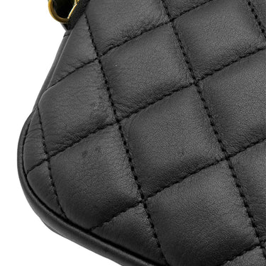 シャネル CHANEL マトラッセ カメラバッグ AS1230 ブラック ラムスキン ショルダーバッグ ヴィンテージ金具 スミクロ ココマーク