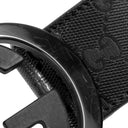 グッチ GUCCI インターロッキングG #85 223891 ブラック インプリメ GGインプリメレザー ベルト ブラック金具 バックル付き 黒