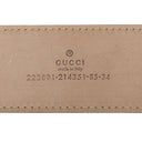 グッチ GUCCI インターロッキングG #85 223891 ブラック インプリメ GGインプリメレザー ベルト ブラック金具 バックル付き 黒