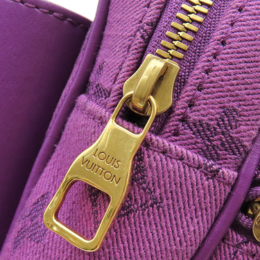 ルイヴィトン LOUIS VUITTON バムバッグ アウトドア M44624 ヴィオレ モノグラムデニム レザー ウエストバッグ ゴールド金具 紫 ボディバッグ