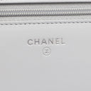 シャネル CHANEL ドーヴィル チェーンウォレット A80795 グレー キャンバス レザー チェーンウォレット シルバー金具 ロゴ ココマーク ショルダー