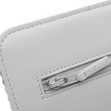 シャネル CHANEL ドーヴィル チェーンウォレット A80795 グレー キャンバス レザー チェーンウォレット シルバー金具 ロゴ ココマーク ショルダー