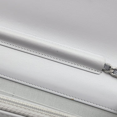 シャネル CHANEL ドーヴィル チェーンウォレット A80795 グレー キャンバス レザー チェーンウォレット シルバー金具 ロゴ ココマーク ショルダー