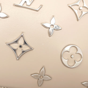 ルイヴィトン LOUIS VUITTON キャバレー M92141 ベージュ レザー ショルダーバッグ シルバー金具 ショルダー メタルパーツ ミラー付き 希少