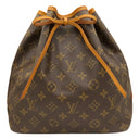 ルイヴィトン LOUIS VUITTON プチ ノエ M42226 モノグラム モノグラムキャンバス ショルダーバッグ ゴールド金具 茶 肩掛け 巾着