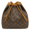ルイヴィトン LOUIS VUITTON プチ ノエ M42226 モノグラム モノグラムキャンバス ショルダーバッグ ゴールド金具 茶 肩掛け 巾着