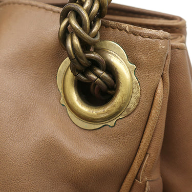 ボッテガヴェネタ BOTTEGA VENETA イントレチャート ブラウン レザー ハンドバッグ ゴールド金具 茶 ショルダー 肩掛け