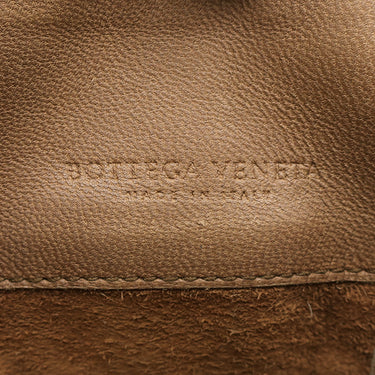 ボッテガヴェネタ BOTTEGA VENETA イントレチャート ブラウン レザー ハンドバッグ ゴールド金具 茶 ショルダー 肩掛け