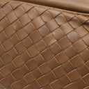 ボッテガヴェネタ BOTTEGA VENETA イントレチャート ブラウン レザー ハンドバッグ ゴールド金具 茶 ショルダー 肩掛け