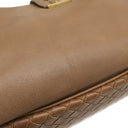 ボッテガヴェネタ BOTTEGA VENETA イントレチャート ブラウン レザー ハンドバッグ ゴールド金具 茶 ショルダー 肩掛け