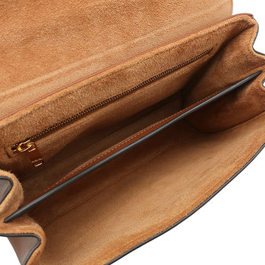 セリーヌ CELINE ティーン ソフト 16 タン レザー ショルダーバッグ ゴールド金具 茶 16 SOFT TEEN