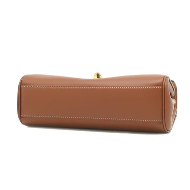 セリーヌ CELINE ティーン ソフト 16 タン レザー ショルダーバッグ ゴールド金具 茶 16 SOFT TEEN