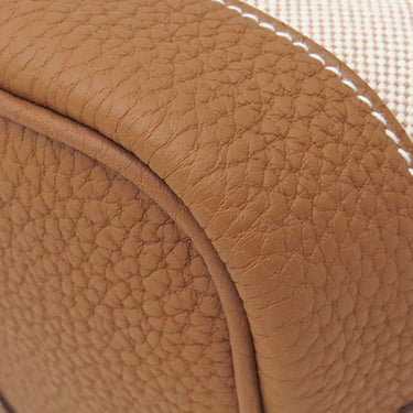 エルメス HERMES ネオ ガーデン23 エクリュ×ゴールド トワルアッシュ ネゴンダ ハンドバッグ シルバー金具 新品 未使用 ガーデンパーティー 2026年製