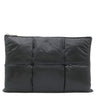 ボッテガヴェネタ BOTTEGA VENETA マキシ イントレチャート ブラック レザー セカンドバッグ マットシルバー金具 黒 クラッチバッグ