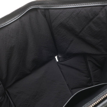 ボッテガヴェネタ BOTTEGA VENETA マキシ イントレチャート ブラック レザー セカンドバッグ マットシルバー金具 黒 クラッチバッグ