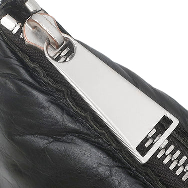 ボッテガヴェネタ BOTTEGA VENETA マキシ イントレチャート ブラック レザー セカンドバッグ マットシルバー金具 黒 クラッチバッグ