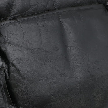 ボッテガヴェネタ BOTTEGA VENETA マキシ イントレチャート ブラック レザー セカンドバッグ マットシルバー金具 黒 クラッチバッグ