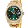 腕時計 ロレックス ROLEX デイデイト 36 118238 K番 自動巻き メンズ メーカーOH済 K番 K18YG無垢 グリーン バー プレジデントブレス
