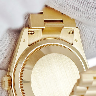 腕時計 ロレックス ROLEX デイデイト 36 118238 K番 自動巻き メンズ メーカーOH済 K番 K18YG無垢 グリーン バー プレジデントブレス