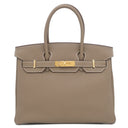 エルメス HERMES バーキン30 エトゥープ トゴ ハンドバッグ ゴールド金具 グレージュ