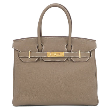 エルメス HERMES バーキン30 エトゥープ トゴ ハンドバッグ ゴールド金具 グレージュ
