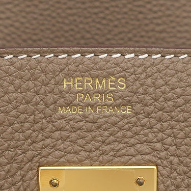 エルメス HERMES バーキン30 エトゥープ トゴ ハンドバッグ ゴールド金具 グレージュ
