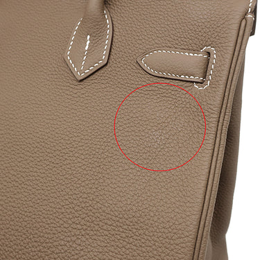 エルメス HERMES バーキン30 エトゥープ トゴ ハンドバッグ ゴールド金具 グレージュ