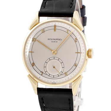 腕時計 パテックフィリップ PATEK PHILIPPE カラトラバ 1582 手巻き メンズ OH済 K18YG無垢 シルバー スモールセコンド ヴィンテージ