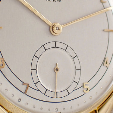 腕時計 パテックフィリップ PATEK PHILIPPE カラトラバ 1582 手巻き メンズ OH済 K18YG無垢 シルバー スモールセコンド ヴィンテージ
