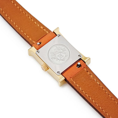 腕時計 エルメス HERMES Hウォッチ ミニ TPM HH1.102 クオーツ レディース 純正ダイヤ ホワイト シェル H型 スクエア