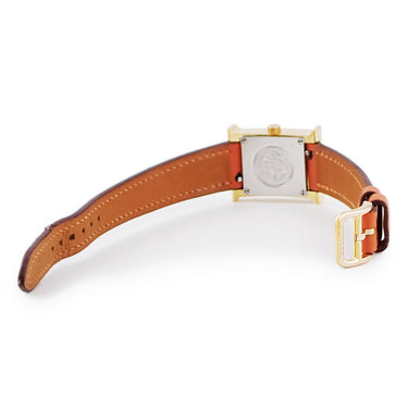 腕時計 エルメス HERMES Hウォッチ ミニ TPM HH1.102 クオーツ レディース 純正ダイヤ ホワイト シェル H型 スクエア