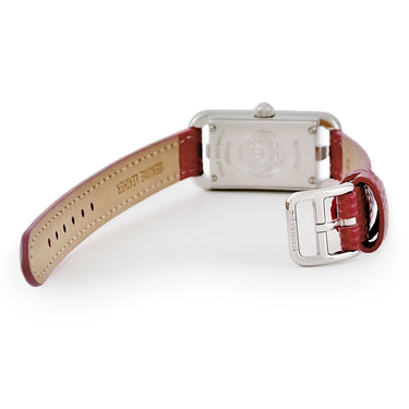 腕時計 エルメス HERMES ナンタケット PM NA2.132 クオーツ レディース 純正ダイヤ ホワイト 角型 シェーヌダンクル