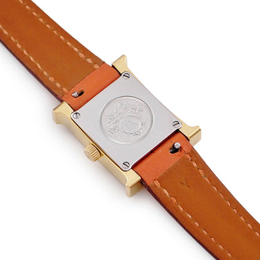 腕時計 エルメス HERMES Hウォッチ ミニ TPM HH1.101 クオーツ レディース H型 スクエア ホワイト 白 アラビア
