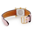 腕時計 エルメス HERMES Hウォッチ ミニ TPM HH1.102 HH1.102.292/SW18 クオーツ レディース 純正ダイヤ 白 シェル H型 スクエア