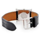 腕時計 エルメス HERMES Hウォッチ MM HH1.521 クオーツ メンズ レディース H型 ブラック ラッカー アラビア スクエア
