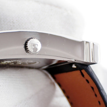 腕時計 エルメス HERMES Hウォッチ MM HH1.521 クオーツ メンズ レディース H型 ブラック ラッカー アラビア スクエア