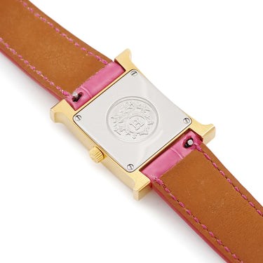 腕時計 エルメス HERMES Hウォッチ PM HH1.202 W053356WW00 クオーツ レディース 純正ダイヤ ホワイト シェル H型 スクエア